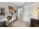 Home office with built-in desk and leather seating at 1021 Fernleaf Run, Bradenton, FL 34212