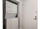 Stackable washer and dryer in a convenient laundry closet at 1626 Stickney Point Rd # 26-102, Sarasota, FL 34231