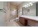 Clean bathroom with shower/tub combo and vanity at 16499 Becasse Dr, Punta Gorda, FL 33955