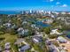 Wide aerial showcasing the neighborhood at 1810 Lincoln Dr, Sarasota, FL 34236