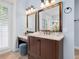 Bathroom with a double vanity and plenty of storage space at 1810 Lincoln Dr, Sarasota, FL 34236