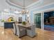 Elegant dining room with light and airy feel, adjacent to kitchen at 1810 Lincoln Dr, Sarasota, FL 34236
