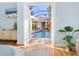 Private pool and patio area accessed through French doors from the bedroom at 1810 Lincoln Dr, Sarasota, FL 34236