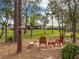 Relaxing backyard patio with fire pit and seating area, perfect for outdoor entertaining at 22343 Panther Loop, Bradenton, FL 34202