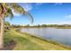 Serene lake view from a waterfront property at 3431 Chestertown Loop, Bradenton, FL 34211