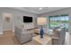 Relaxing living room features comfortable seating and access to the pool at 3431 Chestertown Loop, Bradenton, FL 34211