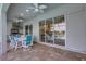 Outdoor patio with seating area and view of pool and kitchen at 3431 Chestertown Loop, Bradenton, FL 34211