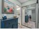 Clean bathroom with a walk-in shower and double vanity at 431 Cerromar Ln # 446, Venice, FL 34293