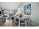 Dining area with table and chairs near living room at 431 Cerromar Ln # 446, Venice, FL 34293