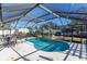 Relaxing kidney-shaped pool with screened enclosure at 524 Palm Ave, Ellenton, FL 34222
