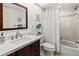 Bathroom with tub, shower, and updated vanity at 5697 Sheffield Greene Cir # 51, Sarasota, FL 34235