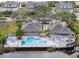 Aerial view of community pool and clubhouse at 61 Tidy Island Blvd, Bradenton, FL 34210