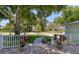 Landscaped front yard with walkway and street view at 7331 Westmoreland Dr, Sarasota, FL 34243