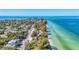 Aerial view of coastline, road, and beach at 1125 Edgewater Cir # 13 Sec 1, Bradenton, FL 34209