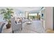 Bright living room with comfy seating, water views, and light wood flooring at 1125 Edgewater Cir # 13 Sec 1, Bradenton, FL 34209