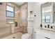 Clean and modern bathroom with a tub shower combo and updated fixtures at 171 Mckinley Dr, Sarasota, FL 34236