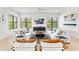 Bright living room with comfy sofas, coffee table, and large windows at 171 Mckinley Dr, Sarasota, FL 34236