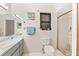 Clean bathroom with toilet, shower and vanity at 339 Rio De Janeiro Ave, Punta Gorda, FL 33983