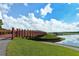 Footbridge near a lake and road at 3416 W Chelmsford Ct # 2, Sarasota, FL 34235
