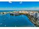 Aerial view of waterfront homes and marina at 378 Golden Gate Pt # 6, Sarasota, FL 34236