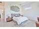 Bright bedroom with large window and modern furnishings at 3939 Higel Ave, Sarasota, FL 34242