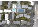 Aerial view of community with pool and tennis courts at 4001 Beneva Rd # 304, Sarasota, FL 34233