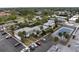 Aerial view showcasing tennis court and building location at 4001 Beneva Rd # 304, Sarasota, FL 34233