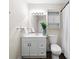 Clean bathroom with white vanity, toilet and shower/tub combo at 4001 Beneva Rd # 304, Sarasota, FL 34233