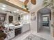 Double vanity bathroom with walk-in shower at 4472 Via Del Villetti Dr, Venice, FL 34293