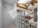 Shower with glass block partition at 4472 Via Del Villetti Dr, Venice, FL 34293