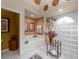 Relaxing bathroom with soaking tub and glass block feature at 4472 Via Del Villetti Dr, Venice, FL 34293