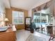 Home office with pool view and sliding glass doors at 4472 Via Del Villetti Dr, Venice, FL 34293