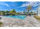 Relaxing pool area with lounge chairs and palm trees at 4514 Big Woods Way, Parrish, FL 34219