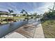 Private dock and tranquil canal views at 5011 Mangrove Point Rd, Bradenton, FL 34210