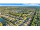 Wide aerial view of community, highlighting home location at 5305 Greenbrook Dr, Sarasota, FL 34238