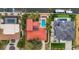 Bird's eye view of property, showcasing the home's layout and surroundings at 5376 Shadow Lawn Dr, Sarasota, FL 34242