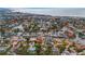 Bird's-eye view showcasing home's location in a waterfront community at 5376 Shadow Lawn Dr, Sarasota, FL 34242