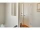 Upstairs hallway with doors to bedrooms and bathroom at 709 Barcelona Ave # D & E, Venice, FL 34285