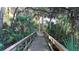 Wooden footbridge in lush tropical setting with palms and other flora at 770 Egret Walk Ln, Venice, FL 34292