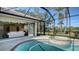 Screened pool and spa with access from Gathering room at 770 Egret Walk Ln, Venice, FL 34292