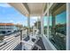 Balcony with ocean view and comfortable seating at 106 9Th S St, Bradenton Beach, FL 34217