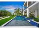 Stunning pool with spa and water features, offering waterfront views at 116 8Th Street S, Bradenton Beach, FL 34217