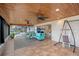 Relaxing screened porch with hammock and seating area at 128 Sinclair Se St, Port Charlotte, FL 33952