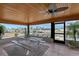 Screened porch with picnic table and waterfront views at 128 Sinclair Se St, Port Charlotte, FL 33952