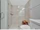 Shower stall with glass enclosure and tiled walls at 144 Wild Palm Dr, Bradenton, FL 34210