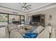Open living space with view to covered patio and pool at 16203 Tradewind Ter, Lakewood Ranch, FL 34211