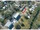 Aerial view of residential property with street access and nearby buildings at 1744 10Th St, Sarasota, FL 34236