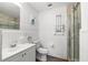 Bathroom with shower, toilet, and vanity at 1909 23Rd W Ave, Bradenton, FL 34205