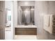 Spa-like bathroom with double vanity and walk-in shower at 2194 Fruitville Rd, Sarasota, FL 34237
