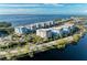 Aerial view of a luxury waterfront community at 395 Aruba Cir # 302, Bradenton, FL 34209